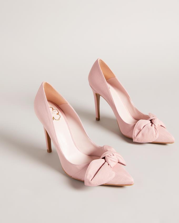 Chaussures à Talons Ted Baker Moire Satin Bow Court Rose Femme | RBO-05843125